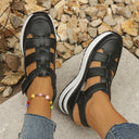 Stylish Women's Wedge Sneakers with Adjustable Strap