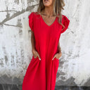 Chic V-Neck Leopard Print Dress for Women