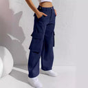 Wide-Leg Women's Cargo Pants with Pockets
