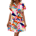 Chic Short Sleeve Button-Up Shirt Dress