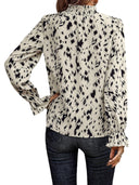 Chic Blouse with Stylish Collar and Bold Animal Print