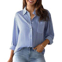 Chic Striped Women's Blouse for Everyday Wear