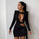 Chic Women's Cocktail Dress with Unique Cut-Out Design