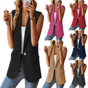 Chic Women's Sleeveless Blazer Jacket