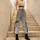 Utilitarian Women's Cargo Pants with Adjustable Waist
