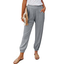 Chic Women's Linen Trousers with Adjustable Waist