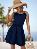 Cheerful Ruffle Women's Dress with Relaxed Fit