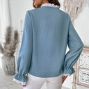Chic Women's Long Sleeve Lace Blouse