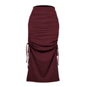 Chic Ruffled Long Wrap Skirt with Waist Tie