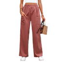 Chic Wide-Leg Fabric Trousers for Women
