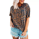 Women’s Trendy Leopard Print Tee - Relaxed Fit Style