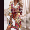 V-Neck Ruffle Women's Dress for Effortless Style