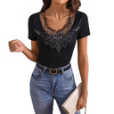 Artistic Embroidered Women's Bodysuit