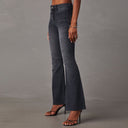 High-Waisted Bootcut Jeans in Premium Denim