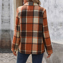 Classic Women's Checked Blazer Jacket in Cozy Fabric