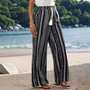 Chic Women's Palazzo Pants with Trendy Design and Stretch Waistband