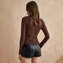 Textured Women's Long Sleeve Blouse