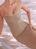 Glittering Sequin Dress with Spaghetti Straps for Women