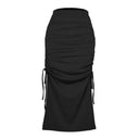 Chic Ruffled Long Wrap Skirt with Waist Tie