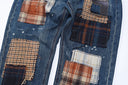 Creative Patchwork Women's Jeans with Casual Style