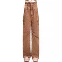 Women's Adjustable Waist Cargo Jeans