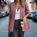 Chic Houndstooth Blazer Jacket for Women
