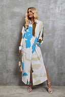Vibrant Graphic Pattern Shirt Dress for Women