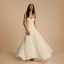 Chic Maxi Dress with Contrast Panels & Slim Straps