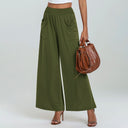 Women's Relaxed-Fit Leisure Trousers with Elastic Waist and Side Pockets
