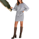 Chic Long Sleeve Knit Dress for Women