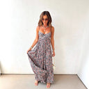 Floral Print Summer Maxi Dress for Women