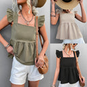 Chic Ruffle Detail Women's Top