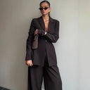 Chic Women's Blazer with Deep V-Neck Design