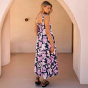 Floral Maxi Dress with Adjustable Straps for Women