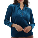 Chic Ruffle Top with Button Closure for Women