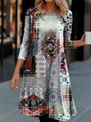 Artistic Long Sleeve Dress for Women