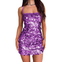 Spiral Pattern Mini Dress with Spaghetti Straps