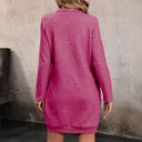 Chic Women's Sweat Dress with Modern Button Accents