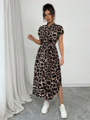 Animal Print Maxi Dress for Women