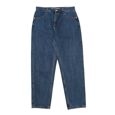 Vintage High-Waisted Straight Leg Women's Jeans with Pocket Design
