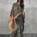 Chic V-Neck Kaftan Dress for Women