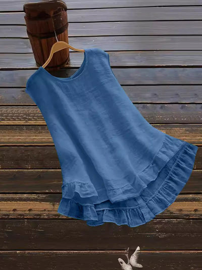 Women's Summer Ruffle Dress in Airy Fabric