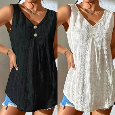 Chic Long Sleeve Blouse with Textured Design and Button Accents