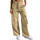 Wide-Leg Women's Cargo Pants with Pockets