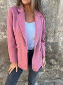 Chic Wool Double Button Jacket for Women