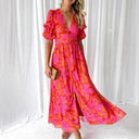 Floral V-Neck Maxi Dress for Women