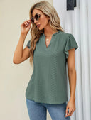 Stylish Lace-Trimmed Women's Blouse