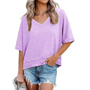 Chic Women's V-Neck Oversized Tee