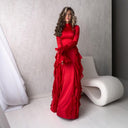 Chic Long Sleeve Ruffle Maxi Dress for Women