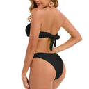 Chic Women's Bandeau Bikini Set with Classic Design
